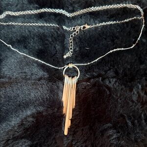 CAbi Silver Tassel Necklace